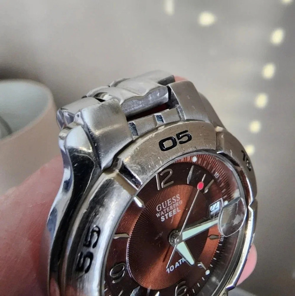 Guess Watches  Waterpro Stainless Steel wrist  7" - Picture 6 of 7